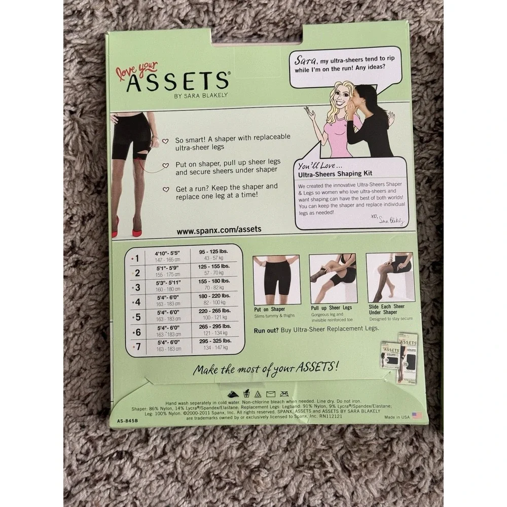 Spanx Stockings Love Your Assets Ultra Sheer Shaping Kit Nude‎ AND Replacement